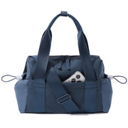 Small Gym Bag for Women, Mini Crossbody Gym Duffle Bag with Wet Compartment, Carry on Gym Tote Bag for Workout Dance Sport Travel (Mini-Beige)