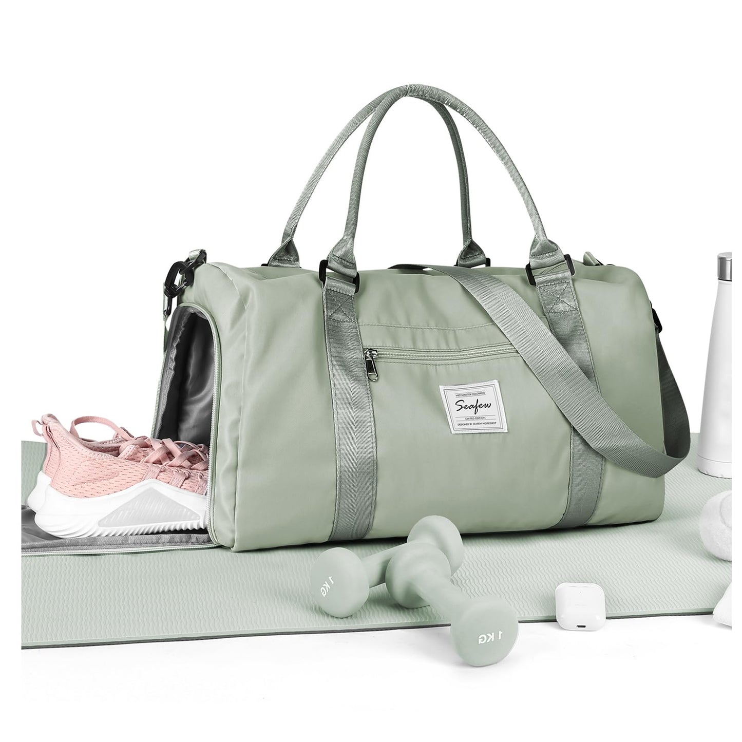Gym Bag Womens,Travel Duffel Carry on Bag Sport Tote Bag Weekend Overnight Bag