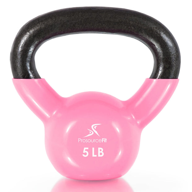 ProsourceFit Vinyl Coated Cast Iron Kettlebells for Full Body Fitness Workouts