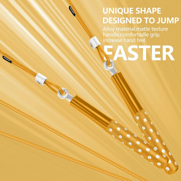 Jump Rope, Wastou Speed Jumping Rope for Training Fitness Exercise, Adjustable Adults Workout Skipping Rope for Men, Women, Kids, Girls