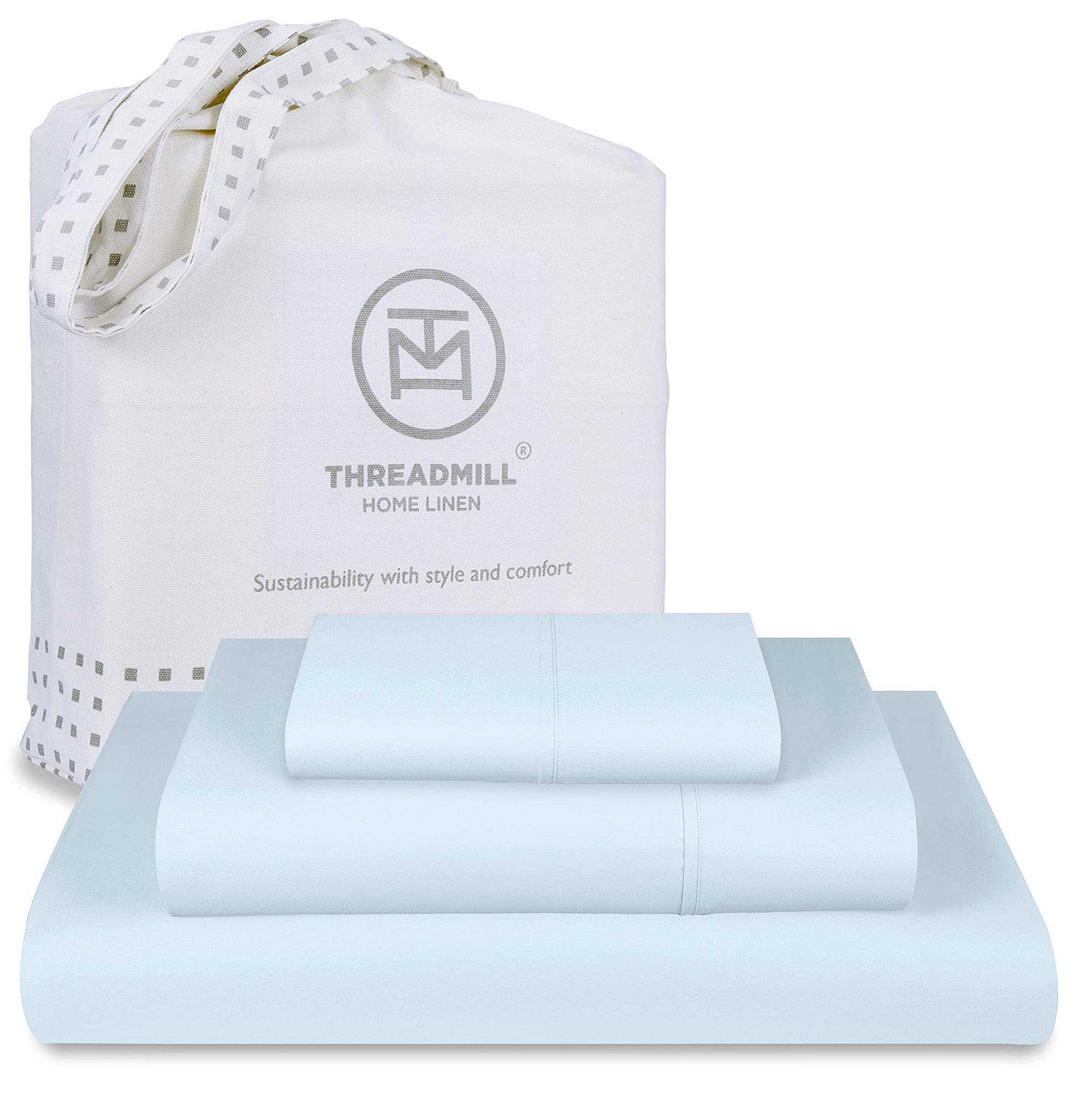 Threadmill Luxury 100% Cotton King Size Sheets Set- 800 Thread Count Jacquard Celine Hotel White, Better Than Egyptian Cotton,4 Pc Striped Bed Set, Damask Bed Sheets with 16" Deep Pocket