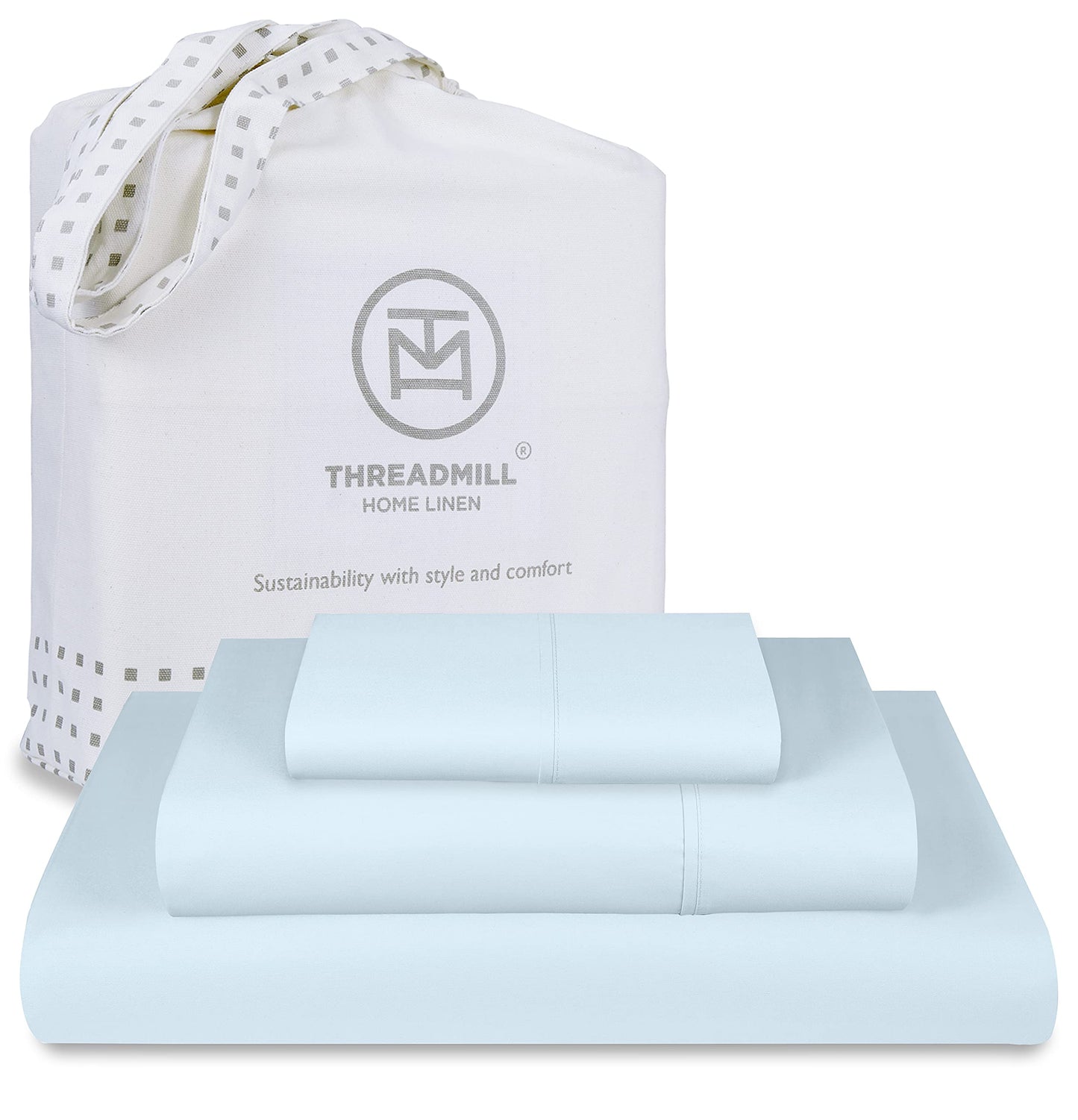 Threadmill Luxury 100% Cotton King Size Sheets Set- 800 Thread Count Jacquard Celine Hotel White, Better Than Egyptian Cotton,4 Pc Striped Bed Set, Damask Bed Sheets with 16" Deep Pocket