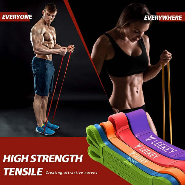 LEEKEY Resistance Bands, Exercise Bands with Handles,Pull Up Assist Bands - Band Set with Door Anchor - Bands for Working Out,Band for Men and Women Fitness Training, Physical Therapy,Home Workouts
