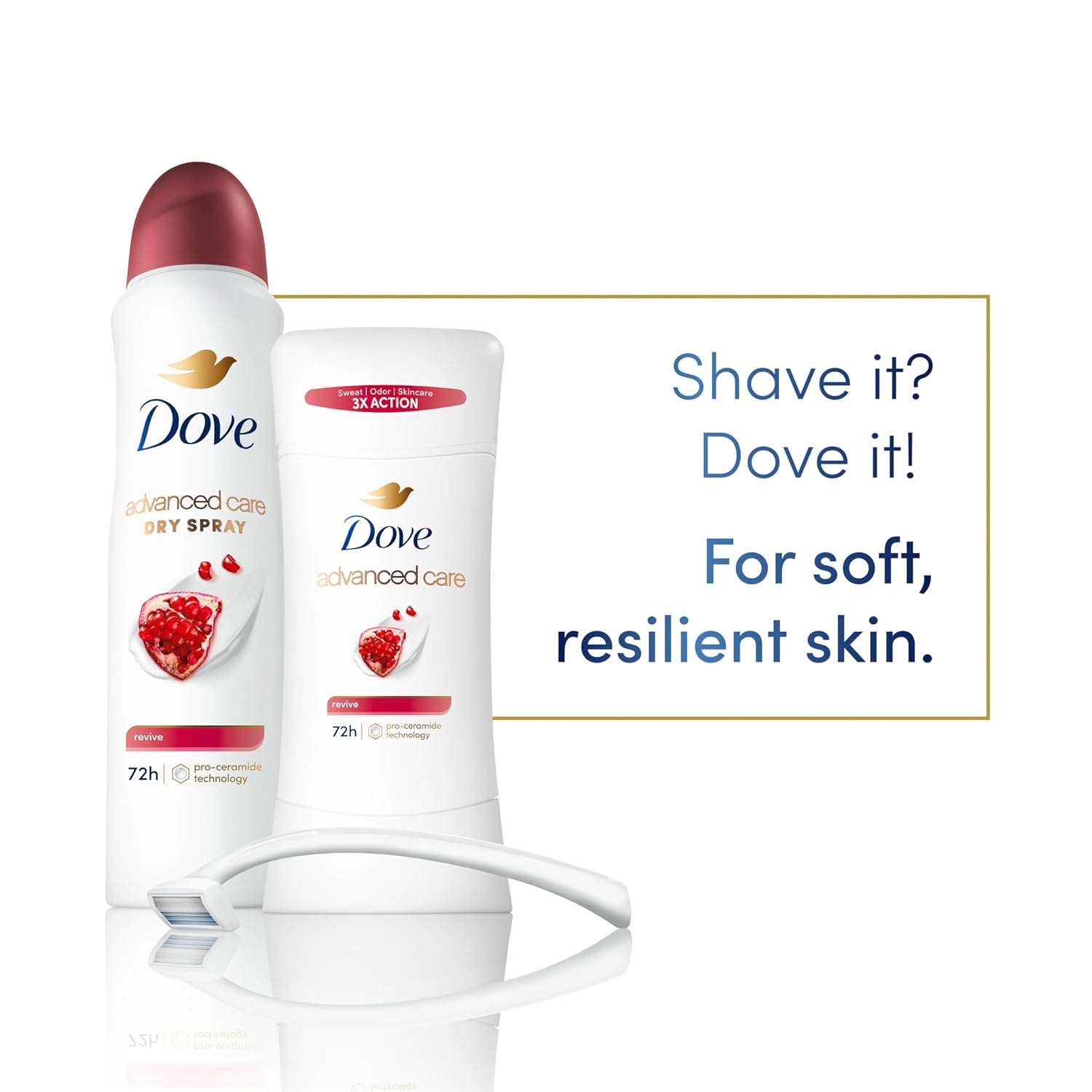 Dove Advanced Care Antiperspirant Deodorant for Women Twin Pack Revive 72 hour sweat and odor protection 2.6 oz