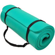 Yoga Mat 1-Inch Extra Thick High-Density Exercise Mat with Non-Slip Surface & Carry Strap for Men & Women Tear-Resistant Pilates Workout Mat for Home Gym, Floor Fitness