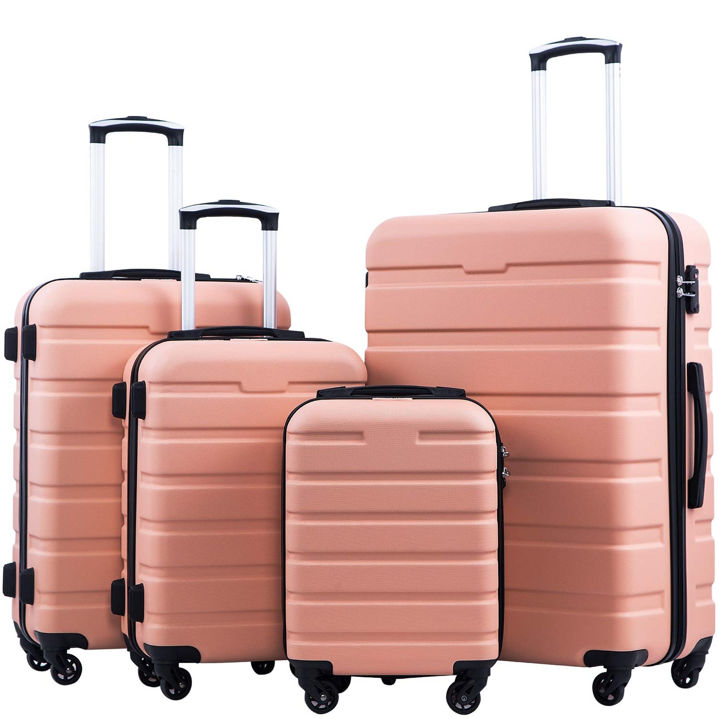 Coolife Luggage 3 Piece Set Suitcase Spinner Hardshell Lightweight TSA Lock