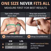 Shoulder Brace - Support & Injury Prevention Brace- Joint Pain Releaser- Shoulder Compression Wrap Strap - Adjustable Injury Accessories for Shoulders - Premium Quality Strap by FIGHTECH (Pink, L-XL)