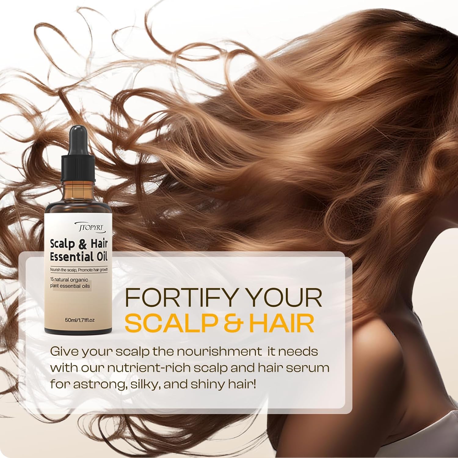Hair Growth Oil for Hair & Scalp Care: Rosemary Castor Blend Enhances Thickness, Daily Nourishment for Men & Women