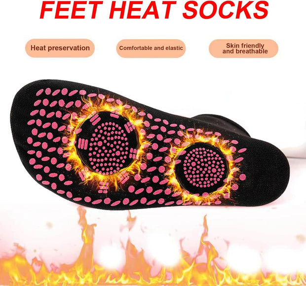 10Pairs Tourmaline Thermal Circulation Magnetic Self-heating Shaping Socks,Foot Massage Slimming Health Sock for Men Women