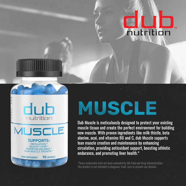 Muscle Supplement - Milk Thistle, Beta Alanine, Acai, Vitamins B6 and C - Supports Recovery, Strength and Wellness - 90 Capsules