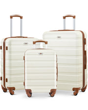 Suitour Luggage 4 Piece Sets,Hardshell Lightweight Suitcase with Spinner Wheels TSA Lock (16"/20"/24"/28")