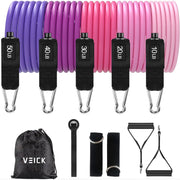 VEICK Resistance Bands, Exercise Bands, Workout Bands, Resistance Bands for Working Out with Handles for Men and Women, Exercising Bands for Fitness Weights Work Out at Home
