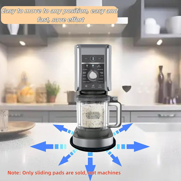 Sliding Pad for Ninja Creami Ice Cream Maker NC301/NC501/NC300,Smooth sliding with anti slip base suitable for kitchen countertop storage moving