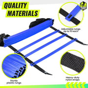 Teenitor Agility Ladder Speed Ladder Training Ladder for Soccer, Speed, Football Fitness Feet Training Carry Bag Agility Training Equipment 13 rungs, 23 feet