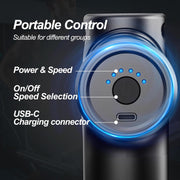 Massage Gun Deep Tissue, Silent Brushless Motor and Portable Massage Gun with 4 Interchangeable Heads for Deep Muscle Relief and Relaxation, Relax Gift