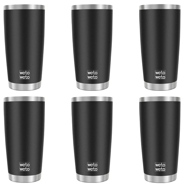 WETOWETO 20oz Tumbler, Stainless Steel Vacuum Insulated Coffee Travel Mug, Double Wall Powder Coated Insulated Coffee Mug Travel Mug with Lid Thermal Cup for Outdoor (Navy Blue, 1 Pack)
