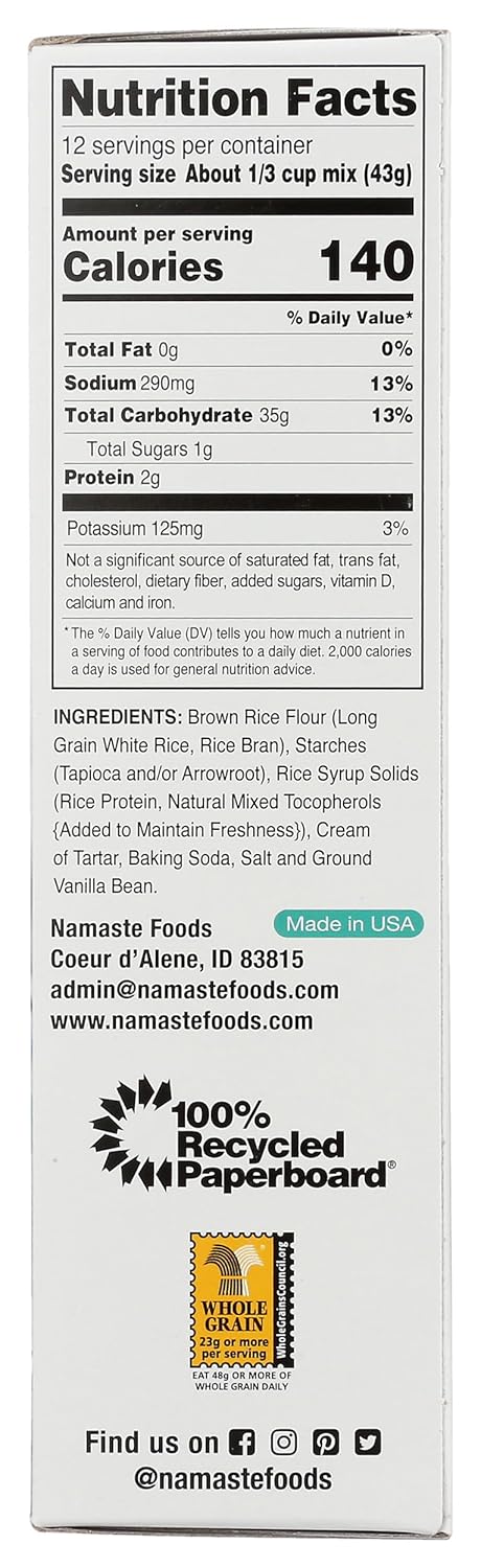 Namaste Foods Gluten Free Waffle & Pancake Mix, 21 oz (Pack of 6)