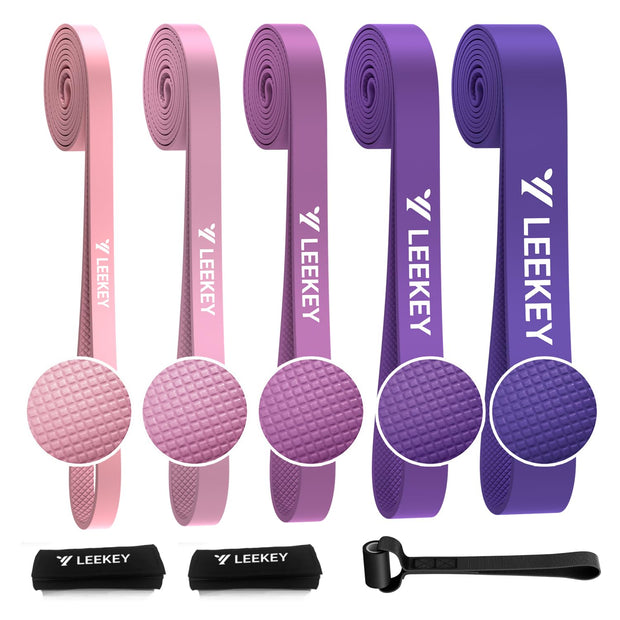 LEEKEY Resistance Bands Set for Pull-Up Assistance & Full-Body Training, Multi-Level Exercise Bands with Bag for Home Workouts, Physical Therapy, Strength Training (Men/Women)