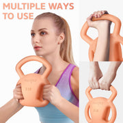 Yes4All Kettlebell 10&15lb Weight with Wide Multigrip Handle for Dumbbell Weights Exercises, Full Body Workout Equipment