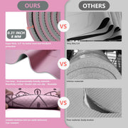 Yoga Mat Extra Thick 9MM, High Density Exercise Mats Non Slip for Home Workout, Pilates Mat with Strap for Women Men, Eco Friendly Mat Thick (9MM-NAVY-BLUE)