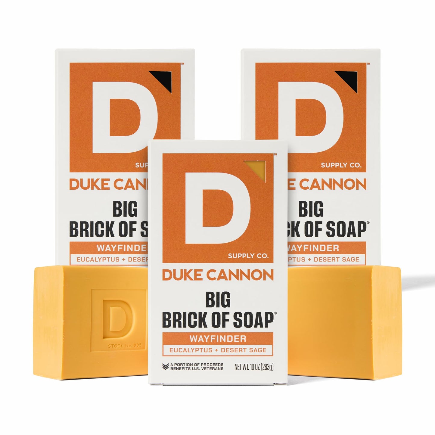Duke Cannon Big Brick of Soap for Men - Sawtooth, Alpine Air and Cedarwood Scent, 10 oz (Pack of 3)