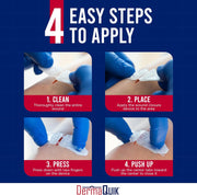 Laceration Kit - 2 Patented Laceration Closure Strips, Upgrade from Small Butterfly Bandages Wound Closure Strips, Breathable, Zip Stitchless Kit for Kids to Elderly - Home & Field Use