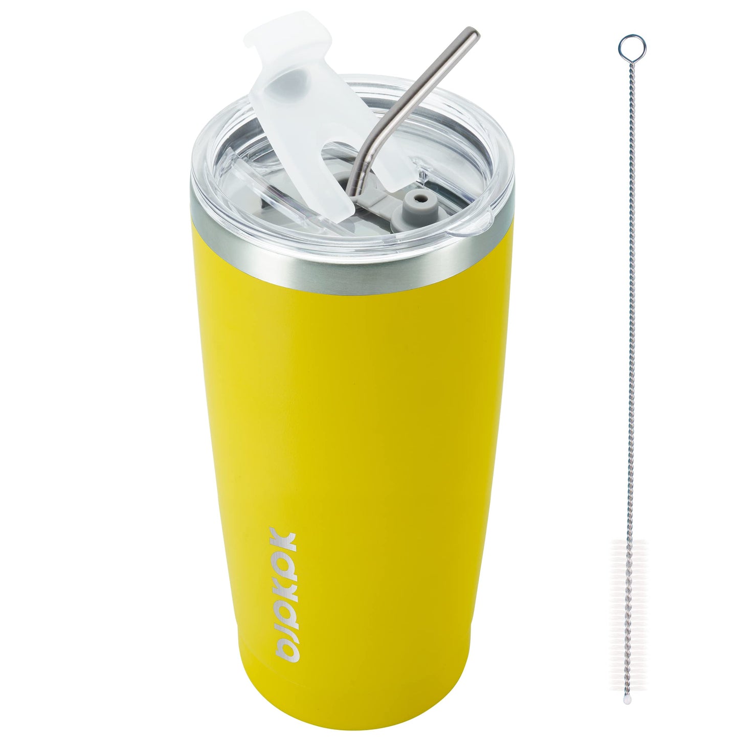 BJPKPK Insulated Stainless Steel Tumbler, Coffee Cup with Lid and Straw, Double Wall Vacuum Travel Mug, Powder Coated Leakproof Tumbler Cup,Oasis