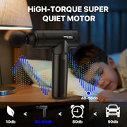 Massage Gun Deep Tissue - Back Muscle Massager w/High Torque Motor for Back Pain, Shoulder, Neck, Body, All Muscles Recover & Massage