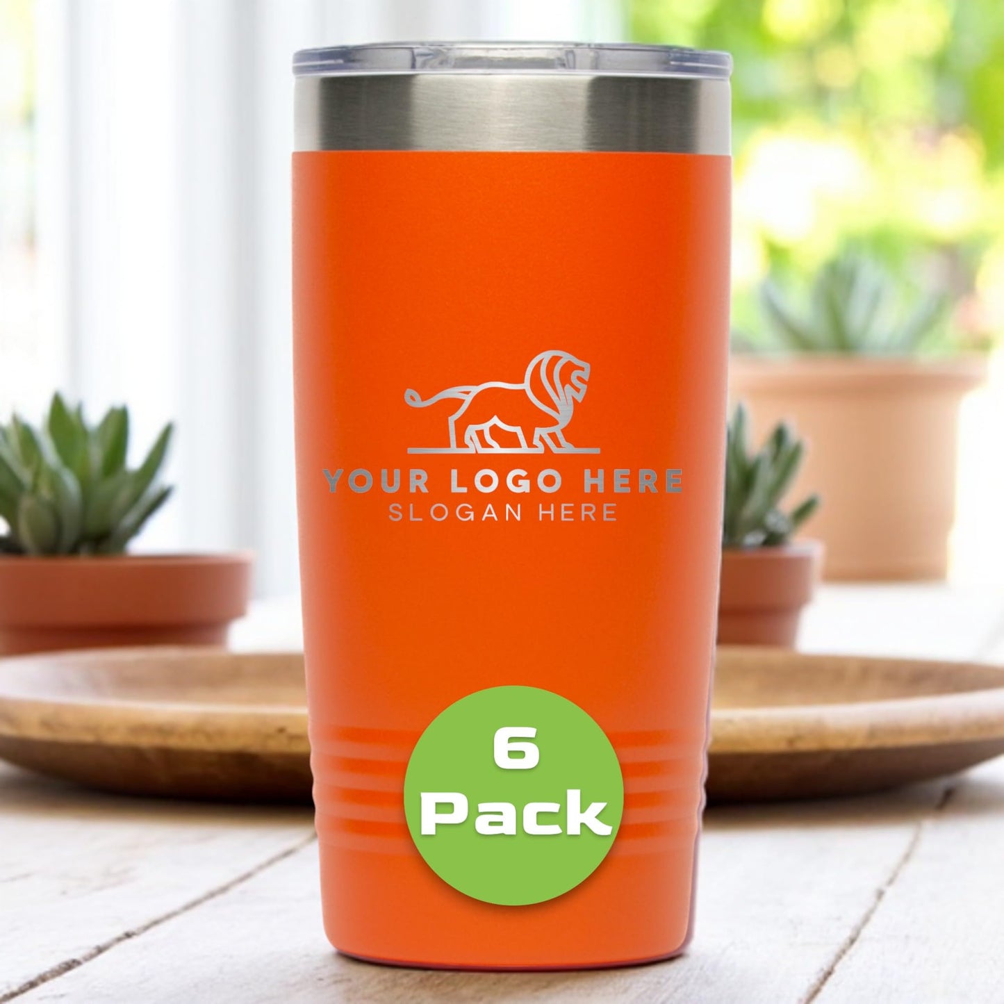 20oz Stainless Steel Tumbler - Upload Your Logo, Custom Engraved, Double Wall Vacuum Insulated Travel Mug, Ideal for Corporate Gifts, Events, and Sports Teams