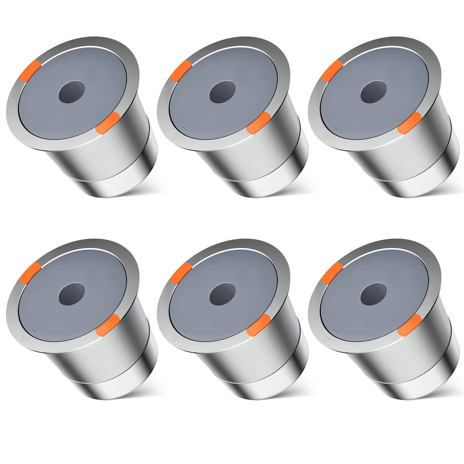 Noalto Reusable K Cups and Coffee Pods,Universal stainless steel k Cups for Keurig 2.0 and 1.0 Coffee Makers machine(2pack)