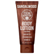 Viking Revolution Sandalwood Body Lotion for Men – Mens Lotion for Dry Skin with Shea Butter, Hyaluronic Acid and Vitamin B5 – Nourishing Mens Body Lotion for Hydrated and Smooth Skin (8oz, 1 Pack)