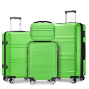 Kono 3 Piece Luggage Sets Expandable(only 28") Lightweight with Spinner Wheels TSA Lock Hardside Travel Rolling Suitcases 20in 24in 28in Carry on Pink