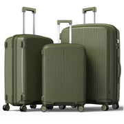 Nazhura Luggage Set, 3-Piece Hardside Suitcase Set, 20-inch Carry On, 24-inch, 28-inch Luggage