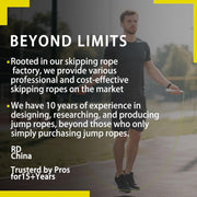 Workout Jump Rope,5mm PVC Jump Rope,Adjustable Length with Shatterproof Handles, Ideal for Beginners & Advanced Athletes, Fitness, Cardio & Boxing