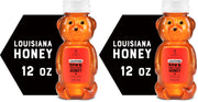 Nate's Louisiana 100% Pure, Raw & Unfiltered Honey - 12 oz. Honey Bear Bottle - All-natural Sweetener