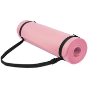 Yoga Mat, 1/2-Inch Extra Thick High Density Exercise Mat, Anti-Tear Exercise Yoga Mat with Carrying Strap, Suitable for Various Yoga Exercises