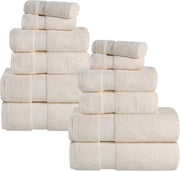 Superior Zero Twist 100% Cotton Bathroom Towels, Super Soft, Fluffy, and Absorbent, Premium Quality 6 Piece Towel Set with 2 Washcloths, 2 Hand Towels, and 2 Bath Towels, Coral