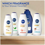 NIVEA Delicate Orchid and Amber Body Wash with Nourishing Serum, 20 Fl Oz Bottle