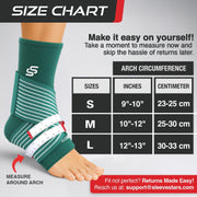 Sleeve Stars Ankle Brace for Women & Men, Ankle Wrap for Sprain, Compression Sleeve for Plantar Fasciitis Relief, Easy Customizable Support: w/ Removable Strap (Single/M:10"-12"/Black)