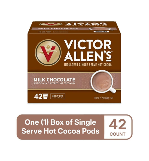 Victor Allen's Coffee Milk Chocolate Hot Cocoa SSC, 42 Count, Single Serve K-Cup Pods for Keurig K-Cup Brewers