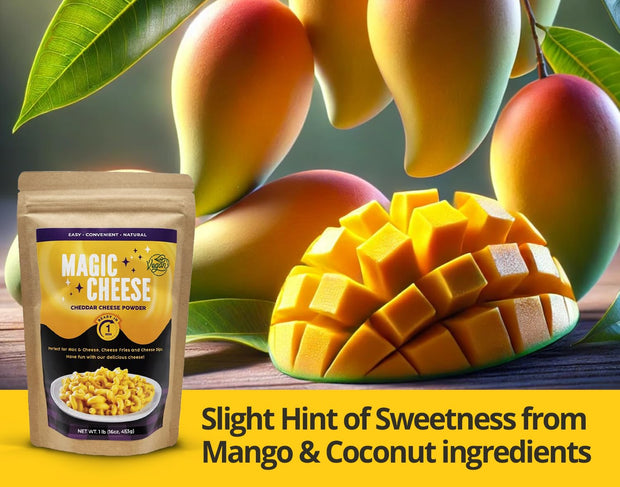 Vegan Magic Cheese Sauce (6oz powder makes 14oz), Cheddar Cheese Powder for Vegan, Plant-Based Cheese, Salty Crackers Dairy Free, Low Sodium