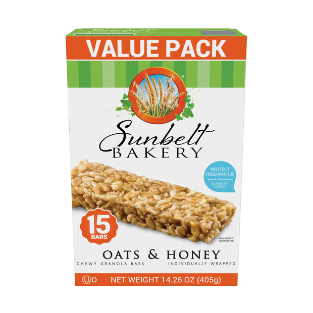 Sunbelt Bakery Oatmeal Raisin Chewy Granola Bars, 40-1.0 OZ Bars (5 Boxes)