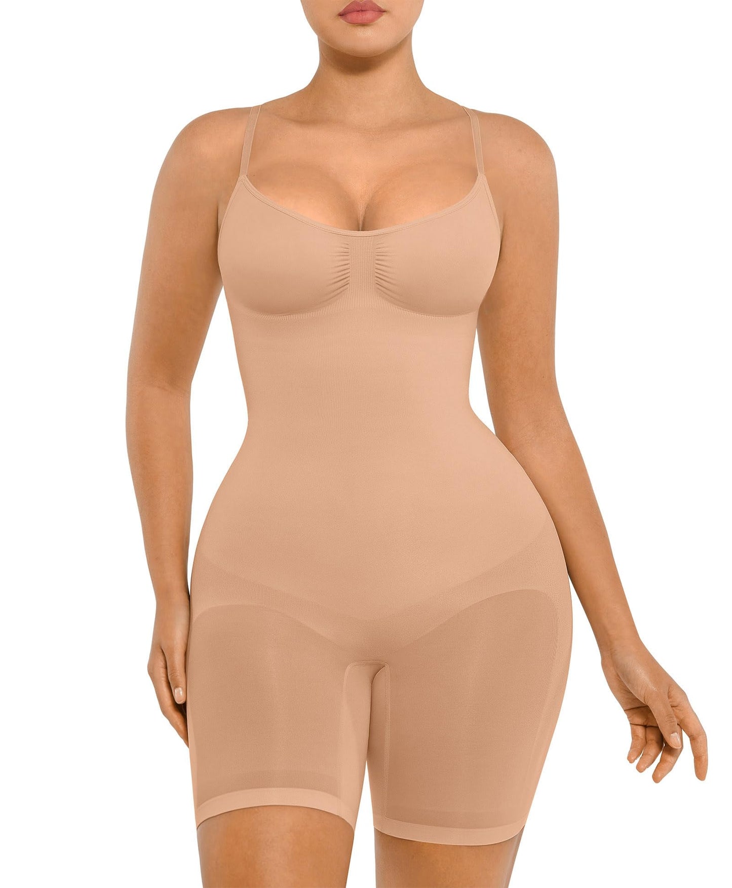 FeelinGirl Shapewear Bodysuit Tummy Control Seamless Sculpting Hip Enhancer Body Shaper for Women