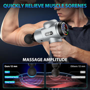 TOLOCO Massage Gun, Deep Tissue Back Massage for Athletes for Pain Relief, Percussion Massager with 10 Massages Heads & Silent Brushless Motor, Gifts for Fathers Day, Black