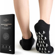 MoyRetty Moisturizing Silicone Socks for Men - Large Size, Ultimate Aloe-Infused Gel for Home Use - Say Goodbye to Dry Cracked Feet Black