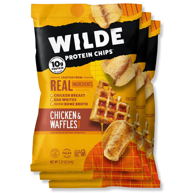 WILDE Buffalo Protein Chips, Thin and Crispy, High Protein, Keto Friendly, Made with Real Ingredients, 2.25oz Bags (Pack of 8)…