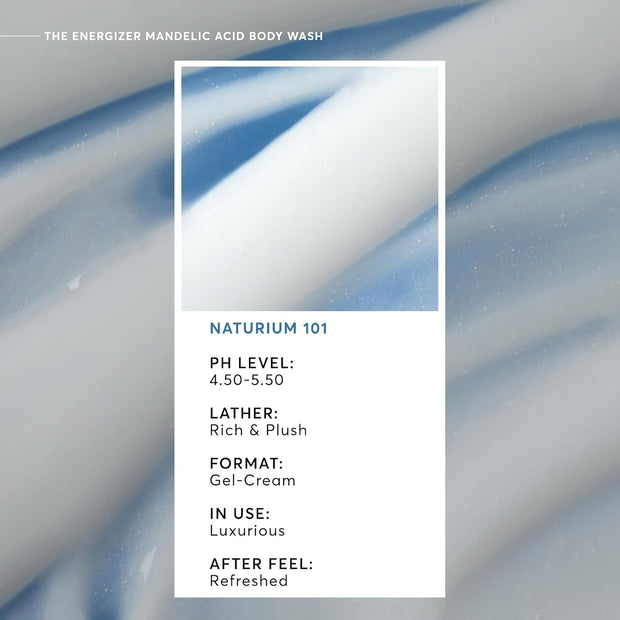 Naturium The Energizer Body Wash, Cooling & Refreshing Formula with Mandelic Acid, Deeply Cleanses & Neutralizes Body Odor, 16.9 oz