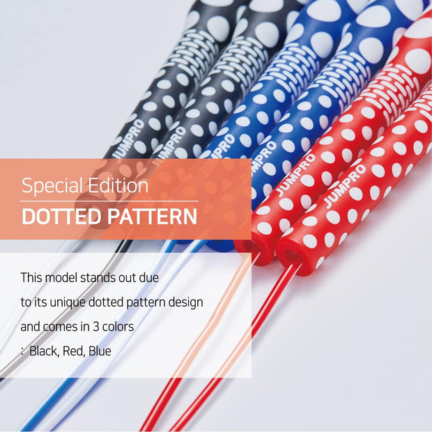 Skipping Jump Rope for Fitness Workout - Light Weight, Adjustable, Tangle Free, Excellent line control for Cardio Boxing, CrossFit, Training Exercise All Ages and Gender ( Special Luxury, KA-220, Made in Korea)