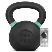 Yes4All Powder Coated Cast Iron Kettlebell Strength Training Kettlebells Weight Set for Full Body Workout, Home Gym