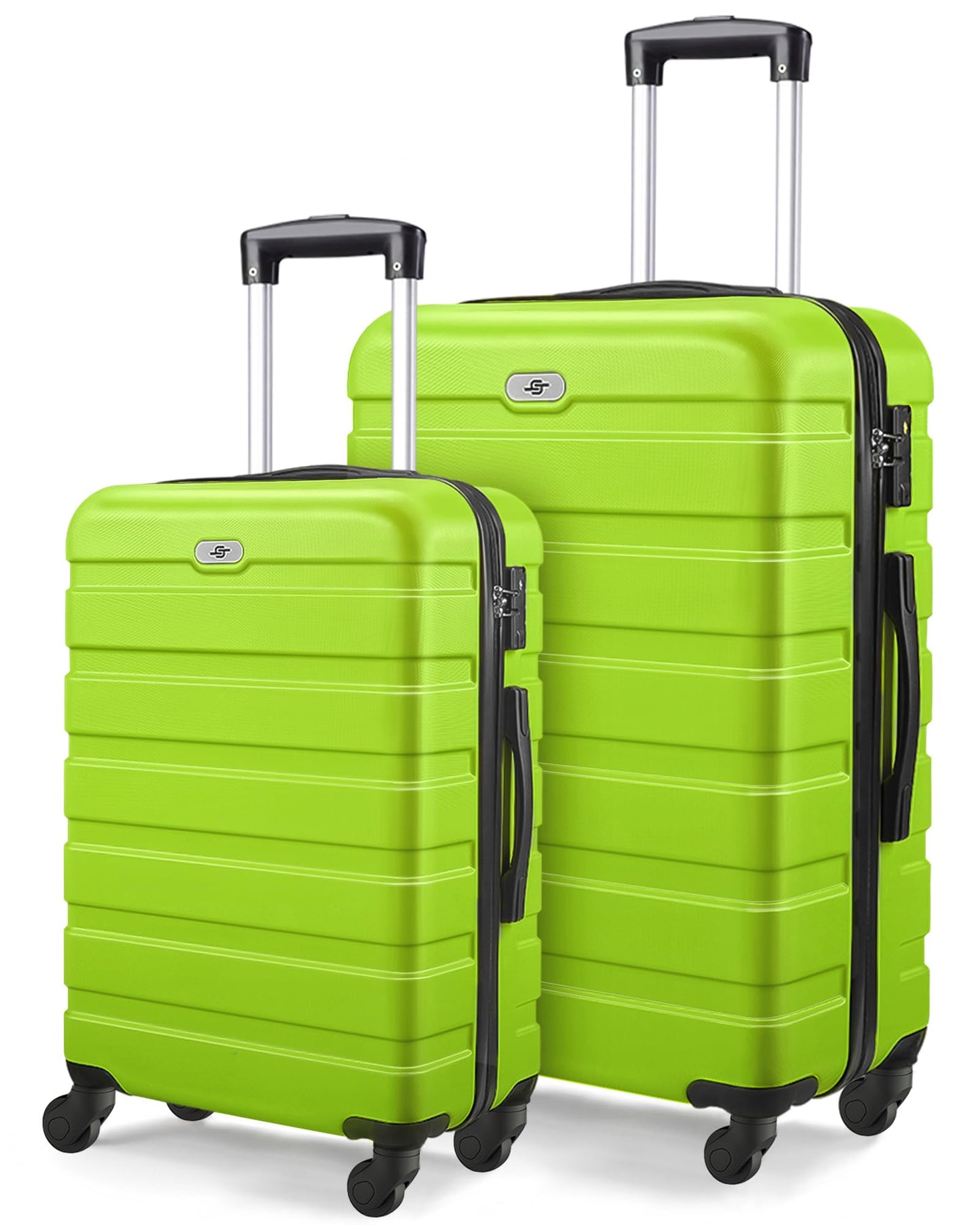 Suitour Luggage 3 Piece Sets Hard Shell Luggage Set with Spinner Wheels, TSA Lock, 20 24 28 inch Travel Suitcase Sets, Cerulean Blue